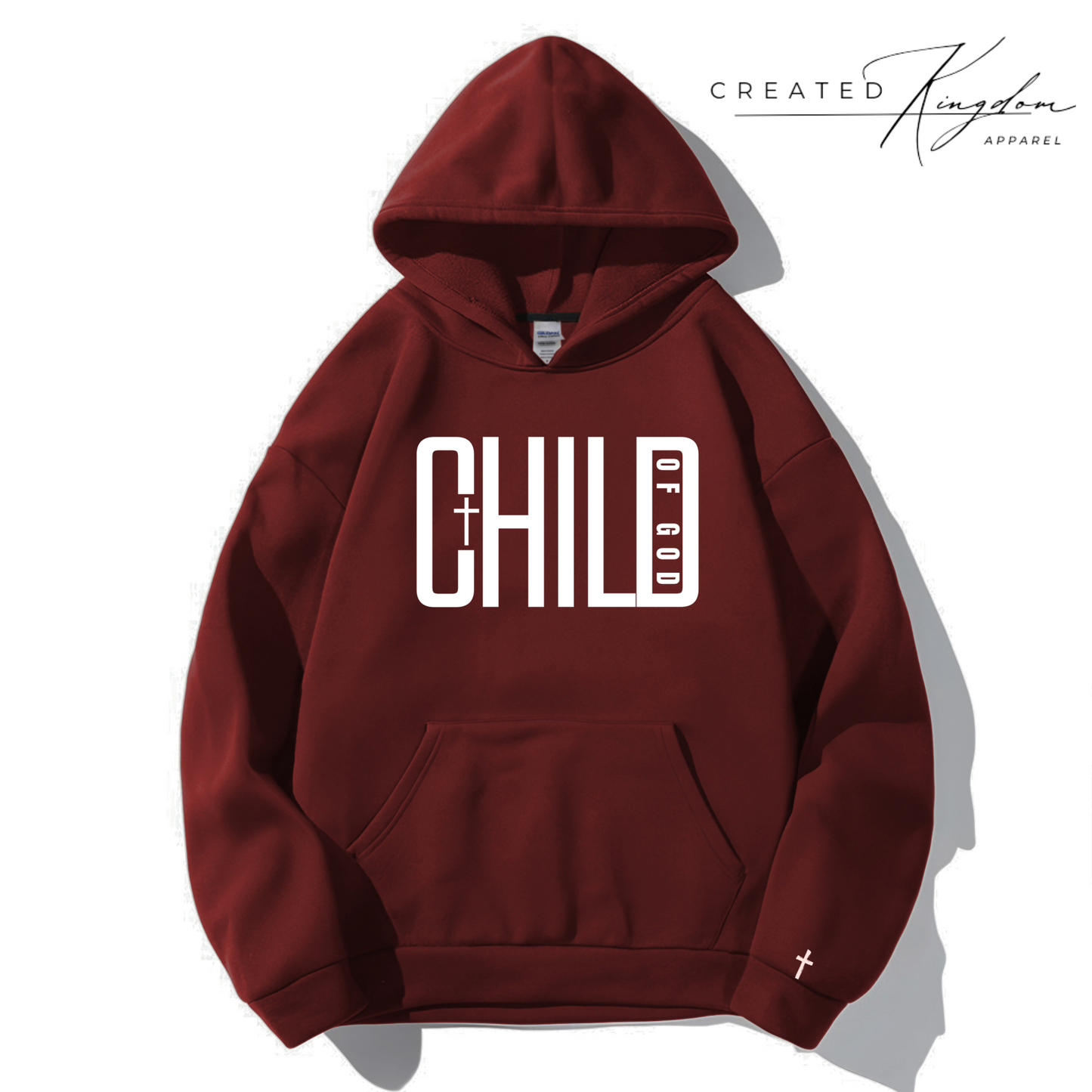 Child of God Hoodie| Black\Burgundy Hoodie | Mens Stylish Apparel | Mens Christian Top