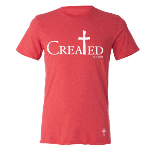 Created by Him - Red Tee
