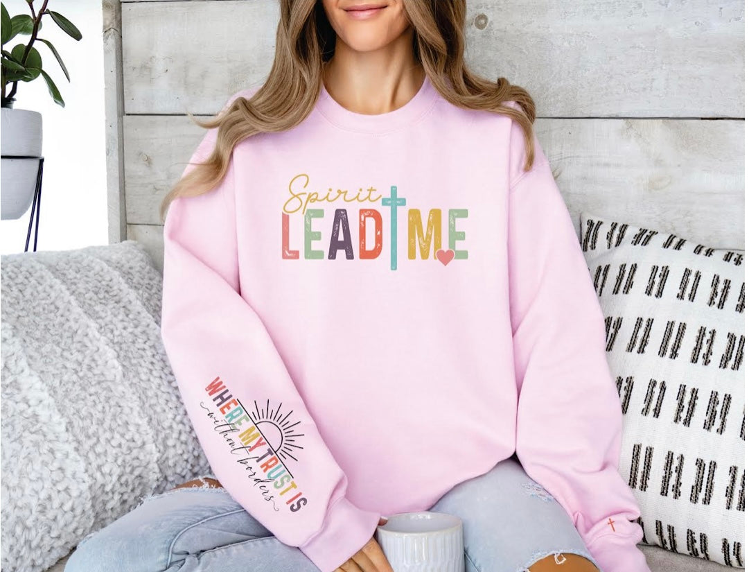 Spirit Lead Me , Cozy Crewneck Sweatshirt