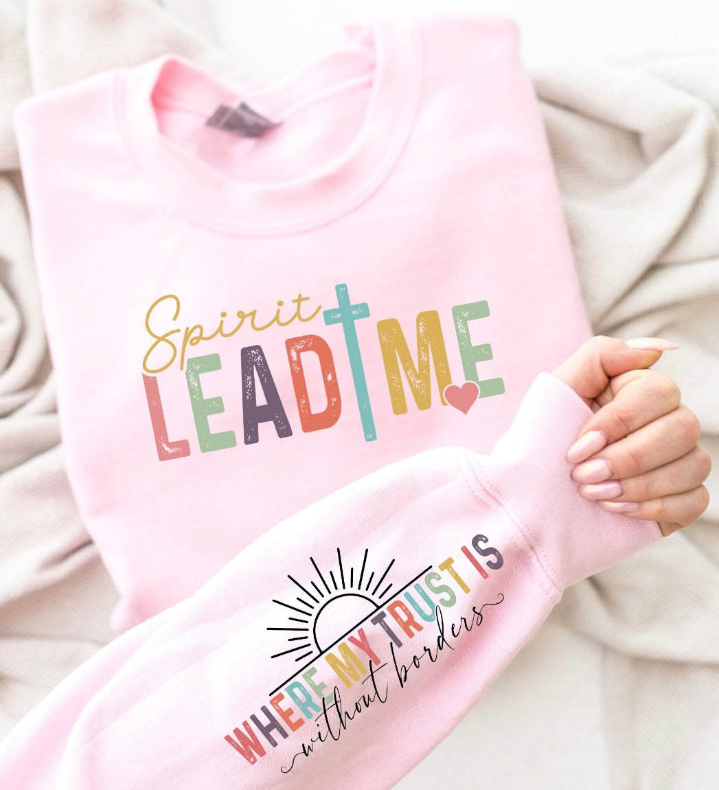 Spirit Lead Me , Cozy Crewneck Sweatshirt