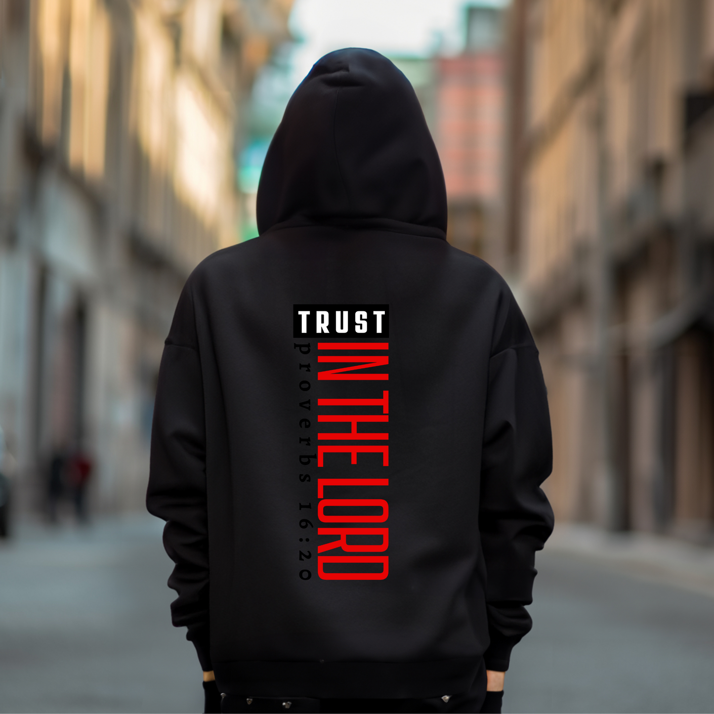 Black | Trust In The Lord Hoodie | Mens stylish Apparel | Mens Apparel | Christian Apparel