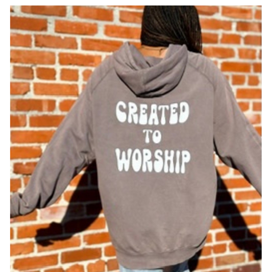 Created To Worship - Zinc Hoodie | Psalms 150 | Inspirational | Christian Apparel | Faith-Based Inspirational | Christian Style Crewneck | Gift for Friend